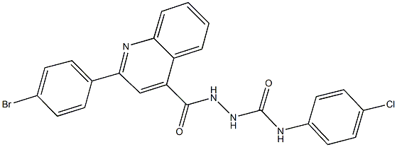 2-{[2-(4-bromophenyl)quinolin-4-yl]carbonyl}-N-(4-chlorophenyl)hydrazinecarboxamide Structure