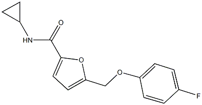 N-cyclopropyl-5-[(4-fluorophenoxy)methyl]-2-furamide,444924-14-5,结构式