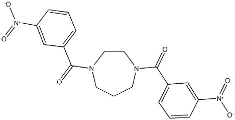 1,4-bis{3-nitrobenzoyl}-1,4-diazepane Structure