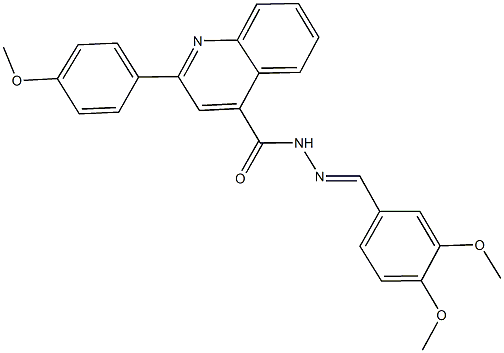 N'-(3,4-dimethoxybenzylidene)-2-(4-methoxyphenyl)-4-quinolinecarbohydrazide Structure