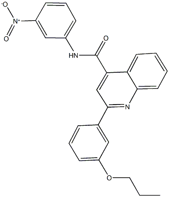 N-{3-nitrophenyl}-2-(3-propoxyphenyl)quinoline-4-carboxamide Struktur