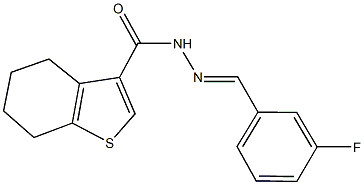 N'-(3-fluorobenzylidene)-4,5,6,7-tetrahydro-1-benzothiophene-3-carbohydrazide Structure