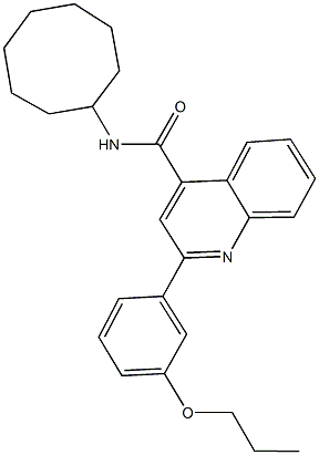 N-cyclooctyl-2-(3-propoxyphenyl)quinoline-4-carboxamide Structure