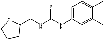 N-(3,4-dimethylphenyl)-N'-(tetrahydro-2-furanylmethyl)thiourea Structure