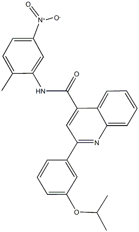 N-{5-nitro-2-methylphenyl}-2-(3-isopropoxyphenyl)quinoline-4-carboxamide Structure