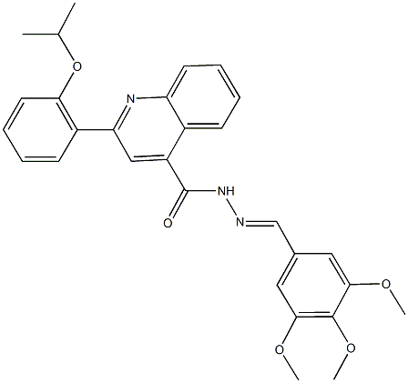2-(2-isopropoxyphenyl)-N'-(3,4,5-trimethoxybenzylidene)-4-quinolinecarbohydrazide,444925-49-9,结构式