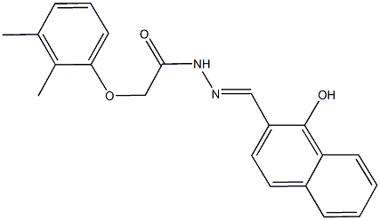 2-(2,3-dimethylphenoxy)-N'-[(1-hydroxy-2-naphthyl)methylene]acetohydrazide 结构式