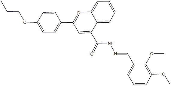 N'-(2,3-dimethoxybenzylidene)-2-(4-propoxyphenyl)-4-quinolinecarbohydrazide 化学構造式