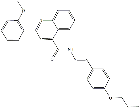 2-(2-methoxyphenyl)-N'-(4-propoxybenzylidene)-4-quinolinecarbohydrazide,444926-01-6,结构式