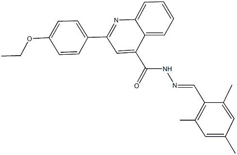 2-(4-ethoxyphenyl)-N'-(mesitylmethylene)-4-quinolinecarbohydrazide Struktur