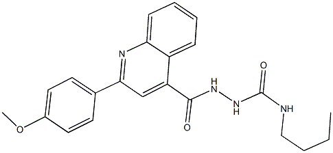 N-butyl-2-{[2-(4-methoxyphenyl)quinolin-4-yl]carbonyl}hydrazinecarboxamide Struktur