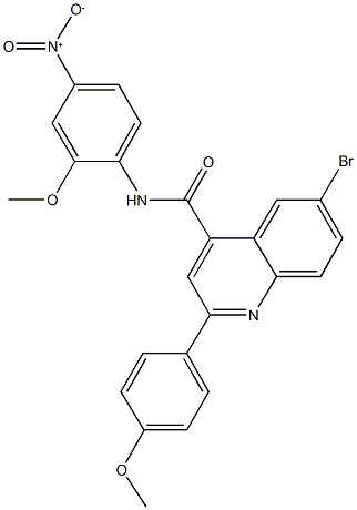 6-bromo-N-{4-nitro-2-methoxyphenyl}-2-(4-methoxyphenyl)-4-quinolinecarboxamide Structure