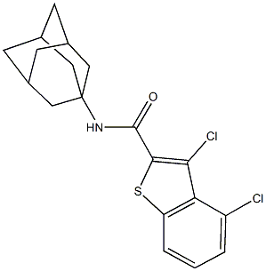 N-(1-adamantyl)-3,4-dichloro-1-benzothiophene-2-carboxamide Struktur