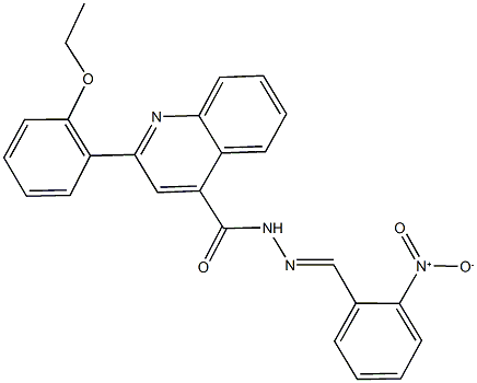 2-(2-ethoxyphenyl)-N'-{2-nitrobenzylidene}-4-quinolinecarbohydrazide Struktur