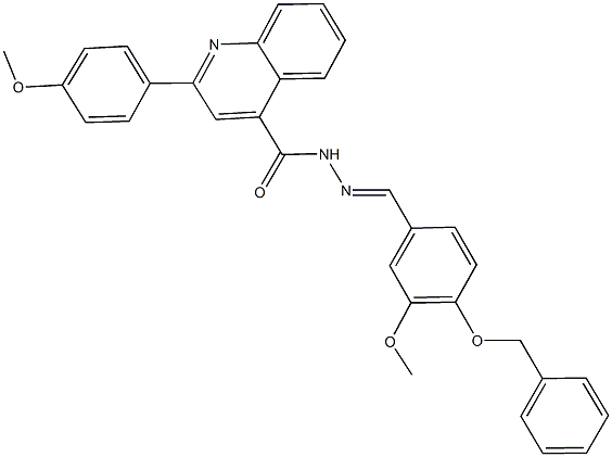 N'-[4-(benzyloxy)-3-methoxybenzylidene]-2-(4-methoxyphenyl)-4-quinolinecarbohydrazide Structure