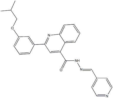 2-(3-isobutoxyphenyl)-N'-(4-pyridinylmethylene)-4-quinolinecarbohydrazide|