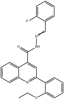 2-(2-ethoxyphenyl)-N'-(2-fluorobenzylidene)-4-quinolinecarbohydrazide Structure
