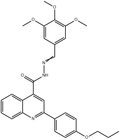 2-(4-propoxyphenyl)-N'-(3,4,5-trimethoxybenzylidene)-4-quinolinecarbohydrazide Structure