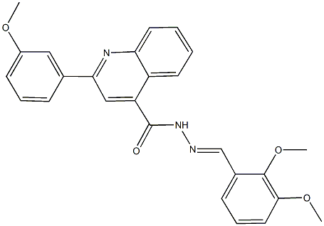 N'-(2,3-dimethoxybenzylidene)-2-(3-methoxyphenyl)-4-quinolinecarbohydrazide 化学構造式