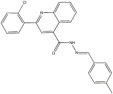 2-(2-chlorophenyl)-N'-(4-methylbenzylidene)-4-quinolinecarbohydrazide Structure