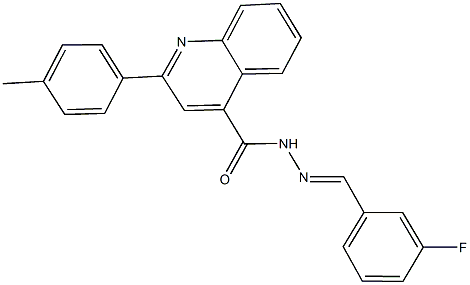 N'-(3-fluorobenzylidene)-2-(4-methylphenyl)-4-quinolinecarbohydrazide Structure