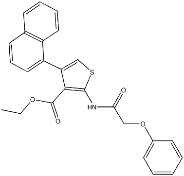 ethyl 4-(1-naphthyl)-2-[(phenoxyacetyl)amino]-3-thiophenecarboxylate,444927-43-9,结构式