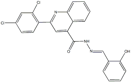 2-(2,4-dichlorophenyl)-N'-(2-hydroxybenzylidene)-4-quinolinecarbohydrazide Struktur