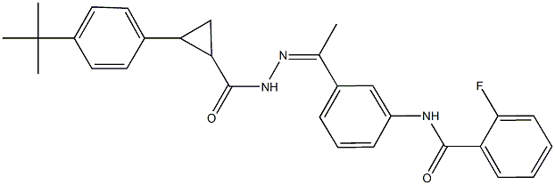 N-[3-(N-{[2-(4-tert-butylphenyl)cyclopropyl]carbonyl}ethanehydrazonoyl)phenyl]-2-fluorobenzamide|