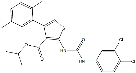 isopropyl 2-{[(3,4-dichloroanilino)carbonyl]amino}-4-(2,5-dimethylphenyl)-3-thiophenecarboxylate|