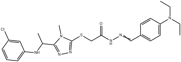 444927-77-9 2-({5-[1-(3-chloroanilino)ethyl]-4-methyl-4H-1,2,4-triazol-3-yl}sulfanyl)-N'-[4-(diethylamino)benzylidene]acetohydrazide