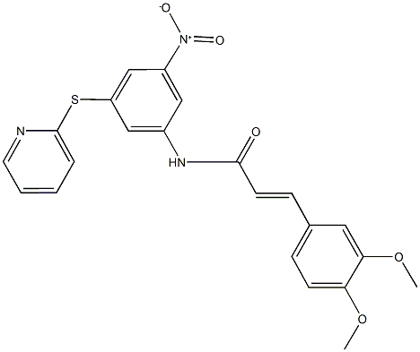 444927-83-7 3-(3,4-dimethoxyphenyl)-N-[3-nitro-5-(2-pyridinylsulfanyl)phenyl]acrylamide