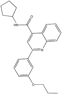 N-cyclopentyl-2-(3-propoxyphenyl)quinoline-4-carboxamide 结构式