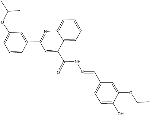 N'-(3-ethoxy-4-hydroxybenzylidene)-2-(3-isopropoxyphenyl)-4-quinolinecarbohydrazide Structure