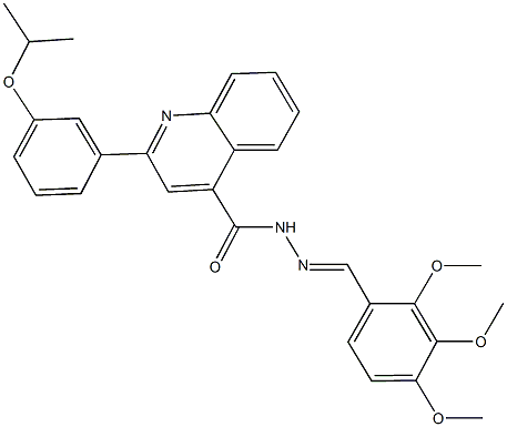 2-(3-isopropoxyphenyl)-N'-(2,3,4-trimethoxybenzylidene)-4-quinolinecarbohydrazide Structure