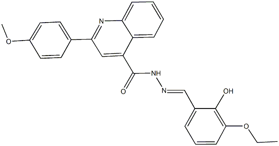 N'-(3-ethoxy-2-hydroxybenzylidene)-2-(4-methoxyphenyl)-4-quinolinecarbohydrazide Structure