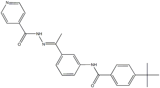 4-tert-butyl-N-[3-(N-isonicotinoylethanehydrazonoyl)phenyl]benzamide,444930-54-5,结构式