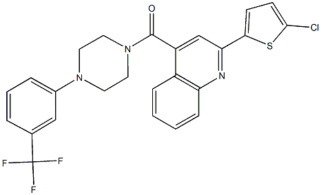 2-(5-chloro-2-thienyl)-4-({4-[3-(trifluoromethyl)phenyl]-1-piperazinyl}carbonyl)quinoline,444930-87-4,结构式