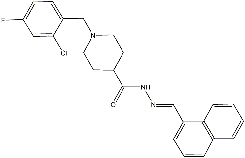 1-(2-chloro-4-fluorobenzyl)-N'-(1-naphthylmethylene)-4-piperidinecarbohydrazide|