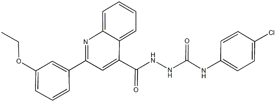 N-(4-chlorophenyl)-2-{[2-(3-ethoxyphenyl)-4-quinolinyl]carbonyl}hydrazinecarboxamide,444931-41-3,结构式