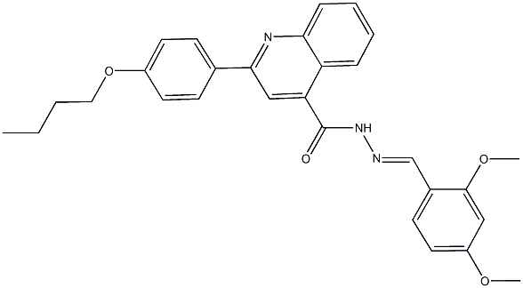 2-(4-butoxyphenyl)-N'-(2,4-dimethoxybenzylidene)-4-quinolinecarbohydrazide 化学構造式