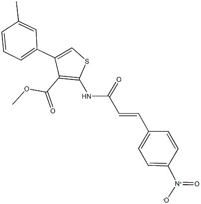 methyl 2-[(3-{4-nitrophenyl}acryloyl)amino]-4-(3-methylphenyl)-3-thiophenecarboxylate Structure