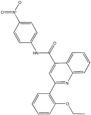 2-(2-ethoxyphenyl)-N-{4-nitrophenyl}-4-quinolinecarboxamide 化学構造式