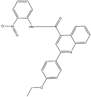 2-(4-ethoxyphenyl)-N-{2-nitrophenyl}-4-quinolinecarboxamide 化学構造式