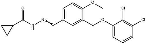 N'-{3-[(2,3-dichlorophenoxy)methyl]-4-methoxybenzylidene}cyclopropanecarbohydrazide Structure