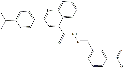 N'-{3-nitrobenzylidene}-2-(4-isopropylphenyl)-4-quinolinecarbohydrazide Structure