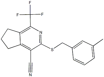 3-[(3-methylbenzyl)sulfanyl]-1-(trifluoromethyl)-6,7-dihydro-5H-cyclopenta[c]pyridine-4-carbonitrile|