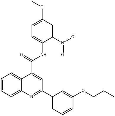 N-{2-nitro-4-methoxyphenyl}-2-(3-propoxyphenyl)quinoline-4-carboxamide|