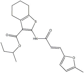 444932-35-8 sec-butyl 2-{[3-(5-methyl-2-furyl)acryloyl]amino}-4,5,6,7-tetrahydro-1-benzothiophene-3-carboxylate