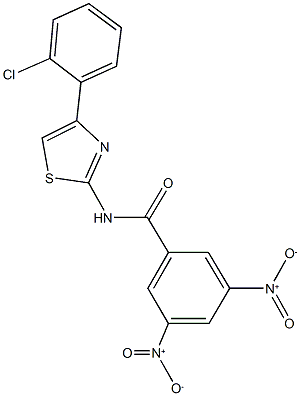 N-[4-(2-chlorophenyl)-1,3-thiazol-2-yl]-3,5-dinitrobenzamide Structure