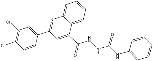 2-{[2-(3,4-dichlorophenyl)-4-quinolinyl]carbonyl}-N-phenylhydrazinecarboxamide,444932-48-3,结构式